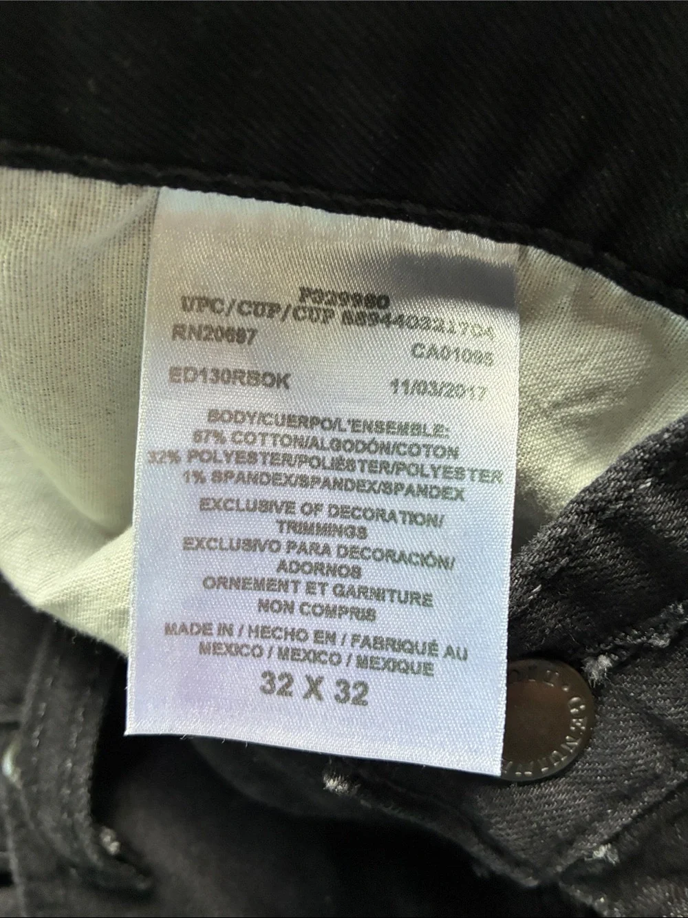 Dickies Men's Straight Black Jeans